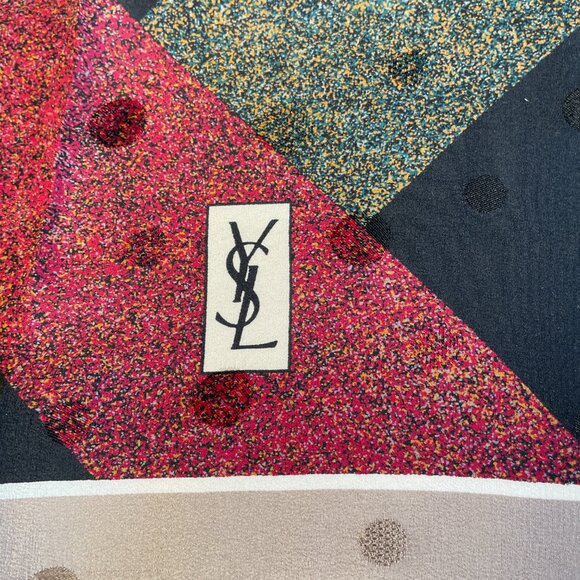 Vintage Yves Saint Laurent Silk Scarf - Picture 3 of 15